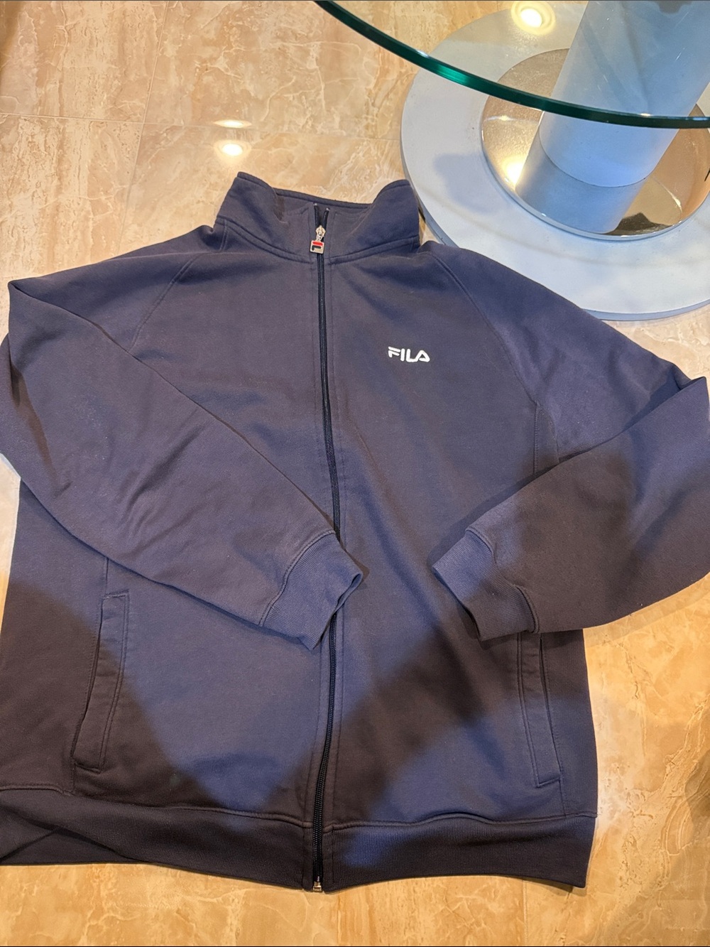 Fila Men's Navy Blue Full-Zip Lightweight Jacket
